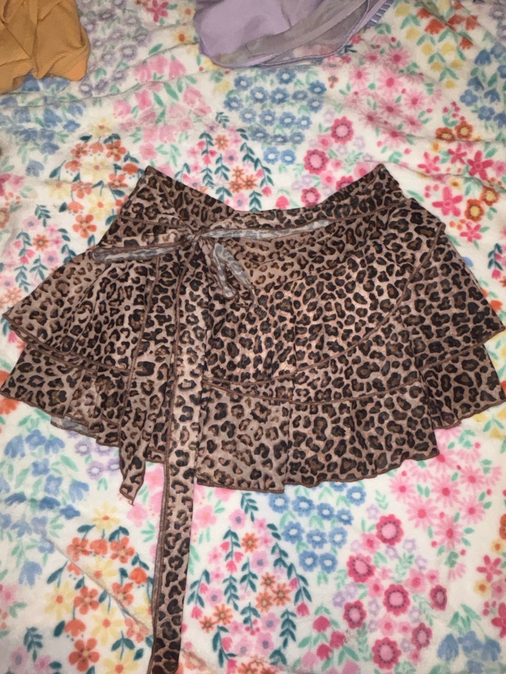 Women’s Ruffle Leopard Print Skirt